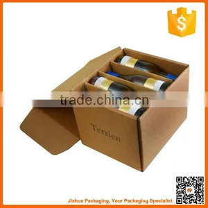 OEM Custom Corrugated Paper Wine Box With Dividers thumbnail-1