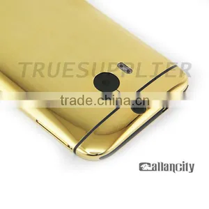 LUXURY For HTC ONE M8 Back Cover Housing Shiny Full Housing 24k Gold Plated thumbnail-1
