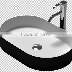 Factory Hot Sales ,Stone Resin Wash Basin,Artificial Stone Bathroom Washing Basin,Solid Surface Wall Hung Wash Basins thumbnail-2