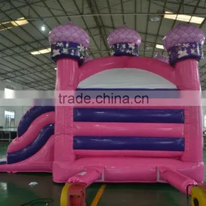 2016 New Design Gaint Inflatable Pink Snow White Combo Castle Combo With Slide for Sale Outdoors thumbnail-6