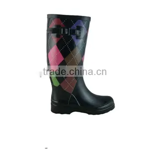 Professional Supplier High Heel Boots of Rubber Rain Boot thumbnail-1