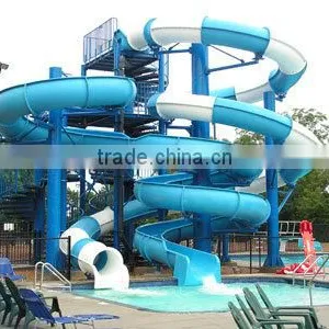 2016 Hot Selling Skin Raft Spiral Slide Water Park Fiberglass Water Slide thumbnail-1