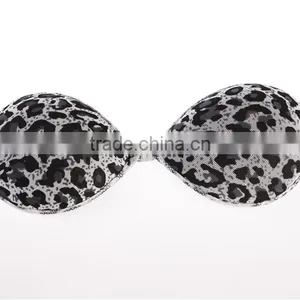 Latest Design Strapless Sexy Leopard Cloth Silicone Bra thumbnail-2