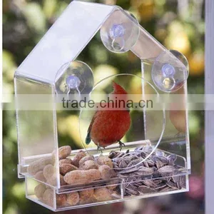 OEM ODM Customized Acrylic Window Bird Feeder thumbnail-1
