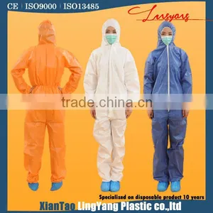 White Disposable Waterproof Safety Food Process Coverall thumbnail-1