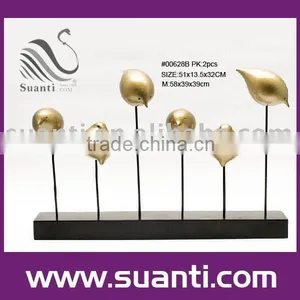 Golden Little Bird Polyresin Home Decorations thumbnail-1