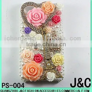 New Arrival Resin Flower Decorated Cell Phone Protection Box thumbnail-1