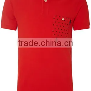 Printed Polo Shirts, Clothes, Rhinestone Pocket Polo T-shirt, thumbnail-1