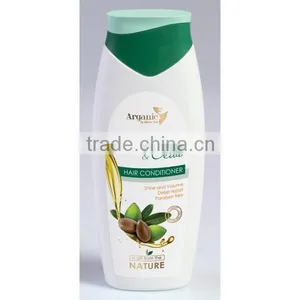 Hair Conditioner Argan and Olive Shine and Volume - 400ml. Paraben Free. Made in EU. Private Label thumbnail-1