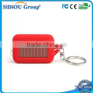 Led Mini Solar Power Rechargeable Flashlight Keychain thumbnail-1