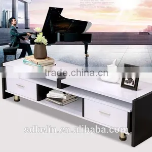 White and Black Modern tv Stand thumbnail-1