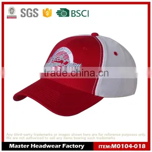 Spandex Cotton and Mesh Flex Fitted Cap With Embroidery thumbnail-1