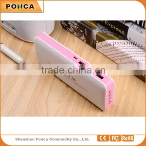 Three USB Socket Port 2015 New Arrival CE Fashion Portable 15000mah Mobile Power Bank With Led Light thumbnail-1