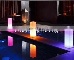 Plastic Waterproof Remote Control Light Colorful Lighting Furniture Square Column thumbnail-1