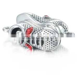 Antique Sporting Shoes Model Necklace Pendant Charms Silver Jewelry thumbnail-6