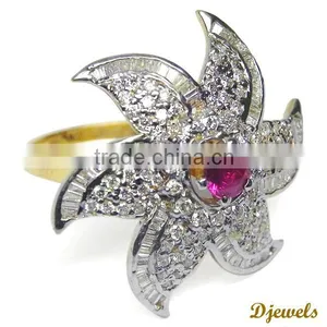 Diamond Ring for Women Wedding Ring Fashion 14K Gold Ring Designer Diamond Ring thumbnail-3