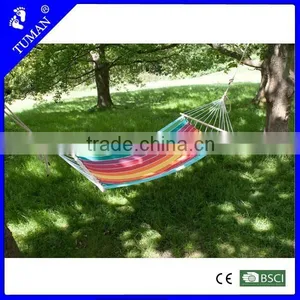 China Ningbo Portable Single Spreader Bar Cotton Woven Hammock thumbnail-2