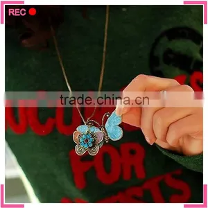 Fashion Teen Necklace Jewelry With Butterfly Pendant, Fancy Necklace for Girls thumbnail-1