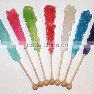Hard Candy Rock Lollipop for Tea Coffee , Crystal Lollipop Swizzle Sticks thumbnail-3