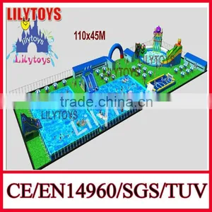 Giant Outdoor Amusement Water Park Land,water Games Playground With Swimming Pool thumbnail-1