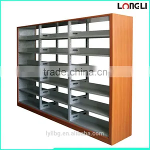 Double Sided Three Column Steel Library Book Shelf thumbnail-2