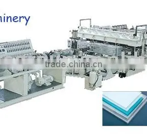 PP PC PE PVC Plastic Hollow Cross Section Plate Extrusion Line thumbnail-1