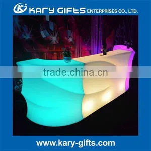 Glowing High Quality Bar Counter Led Light Wave Bar Wave Shape Bar Table thumbnail-1