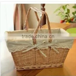 Cheap Wicker Shopping Basket With Two Moveable Handles Wicker Basket for Shopping thumbnail-1