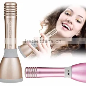 Wholesale Portable Karaoke Microphone for Smartphones Bluetooth Speaker Portable Wireless Karaoke Microphone thumbnail-1