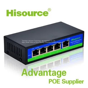 Hisource 4 Port Poe Switch IEEE802.3 AF/AT POE Switch 10/100M Ethernet Poe Switch thumbnail-3