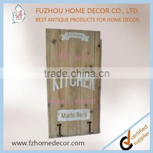 High Quality Vintage Wood Painting Plaque With Metal Hooks thumbnail-2