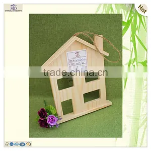 Laser Engraved House Shape Pine Wooden Key Rack Holder thumbnail-5