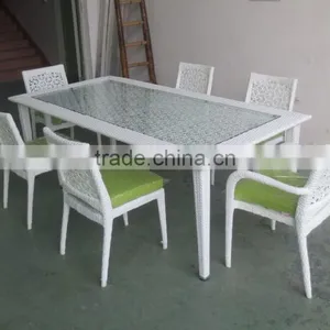 Wicker Dining Table for Outdoor, Indoor With 6 Chairs / SGS thumbnail-1