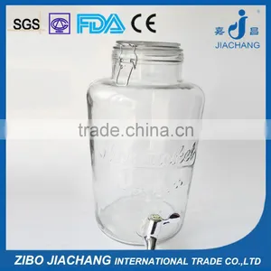 8L Juice Glass Dispenser With Spout and Sealed Swing Top Lid thumbnail-1