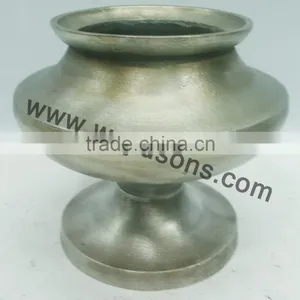 Indian Antique Home Decor Handmade Painted Metal Flower Vase | Cheap Metal Flower Vase thumbnail-6