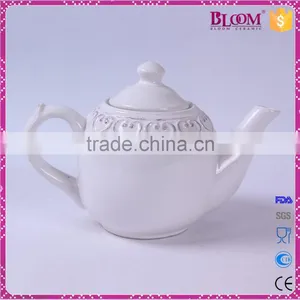 Cheap Chinese Custom White Ceramic Tea Pot thumbnail-3