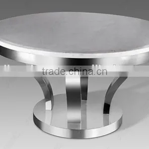 Round Dining Table With Metal Base thumbnail-1
