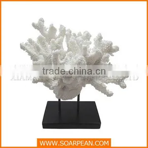White Resin Fake Coral Animal Sculpture Indoor Decoartion thumbnail-4
