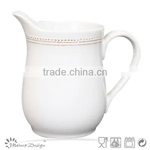 Hot Selling Delicate Emboss Stoneware Houseware Ceramic Pitcher thumbnail-4