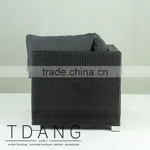 Kessler Wicker Sofa Corner With Cushion - Modulo Wicker Lounge Chair thumbnail-4