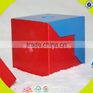 Wholesale Hot Colorful Baby Wooden Stacking Blocks Toy New Fashion Kids Wooden Stacking Blocks Game Toy W13E070 thumbnail-3