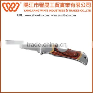 A22140 Custom Made Folding Knife Brown Pakkawood Handle Pocket Knife thumbnail-1