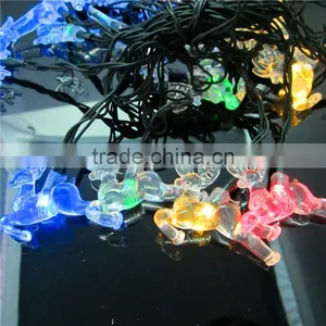 2016 New Solar Lamp Led Lights Outdoor Waterproof 20 LED Elks Shaped Christmas String Lights For Garden Decoration thumbnail-1