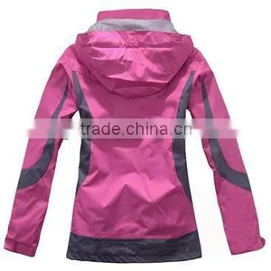 Ladies' 100% Polyester Windproof Mountaineering Jacket With Inner Fleece thumbnail-2