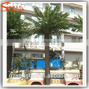 Artificial Palm Tree High Quatily Fiber Glass Trunk PE Leave Outdoor Landscape Decoration Plastic Big Date Palm Tree for Sale thumbnail-2