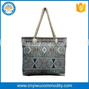 100% Natural Printed Calico Canvas Shopping Tote Cotton Bag thumbnail-1