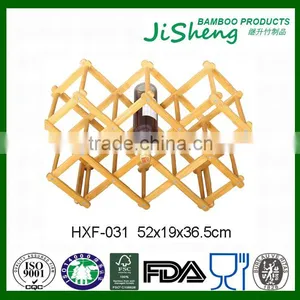 Antique Foldable Natural Bamboo Wine Rack for Sales thumbnail-1
