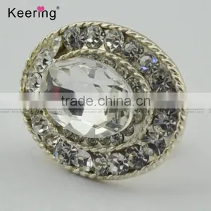 Keering-made Vogue Oval Rhinestone Alloy Button for Shirts WBK-1466 thumbnail-4