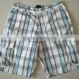 MEN'S CVC Y/D PLAID CARGO SHORTS thumbnail-1