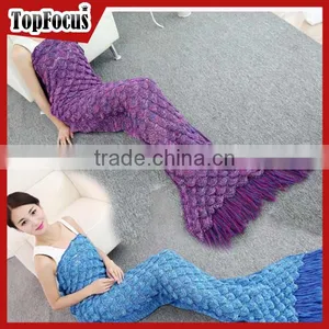 2016 New Design Knitted Amazon Mermaid Tail Blanket Wholesale thumbnail-1